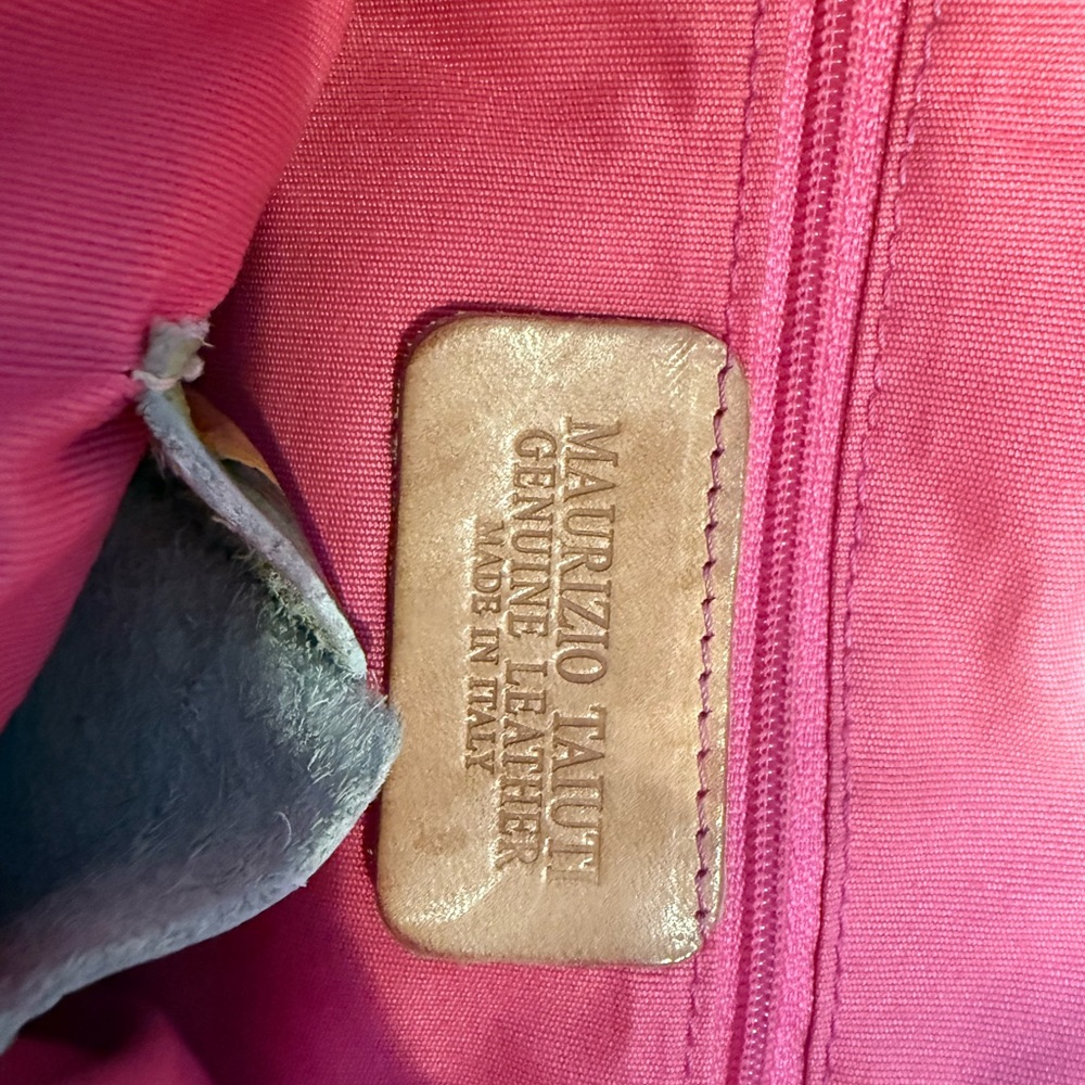 Floral Shoulder Bag with Tan Handles - Picture 2 of 10